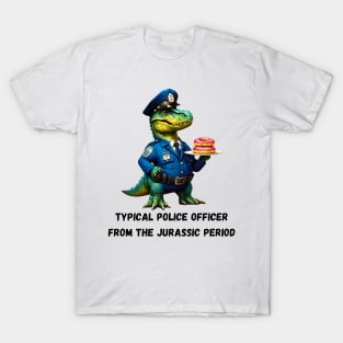 Donut Loving Dino Cop T-Shirt